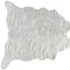 5' X 8' Gray Faux Fur Washable Area Rug