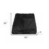 Black Knitted Rabbit Solid Color Plush Reversable Throw