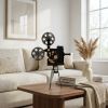 13" Black Metal Hand Painted Figurine Tabletop Sculpture