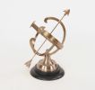 14" Brass And Black Metal Hand Painted Figurine Tabletop Sculpture