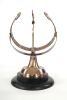 14" Brass And Black Metal Hand Painted Figurine Tabletop Sculpture