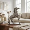 11" Nickel Metal Hand Painted Figurine Tabletop Sculpture