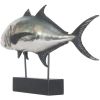 15" Silver Resin Hand Painted Figurine