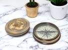 Brass Makers To The Queen Compass With Leather Case