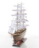 28" Brown Solid Wood Hand Painted Model Boat