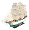25" Green And White Solid Wood Hand Painted Model Boat