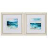 12" X 12" Champagne Gold Color Frame  Ocean Break (Set Of 2)