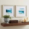 12" X 12" Champagne Gold Color Frame  Ocean Break (Set Of 2)
