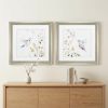 19" X 19" Brushed Silver Frame Hummingbird (Set Of 2)