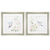 19" X 19" Brushed Silver Frame Hummingbird (Set Of 2)