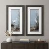 Set of Two Island Egret Brown Framed Art