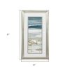 Set of Two 27" X 15" Ocean Print Silver Framed Art Wall Decor