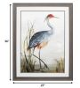 36" X 27" Brown Heron Framed Art