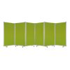 71" Green Iron Folding Six Panel Screen Room Divider