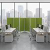 71" Green Iron Folding Six Panel Screen Room Divider