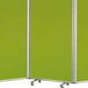 71" Green Iron Folding Nine Panel Screen Room Divider