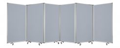 71" Gray Iron Folding Six Panel Screen Room Divider