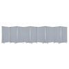 71" Gray Iron Folding Nine Panel Screen Room Divider