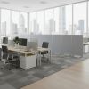 71" Gray Iron Folding Nine Panel Screen Room Divider