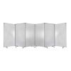 71" Clear Iron Folding Six Panel Screen Room Divider