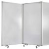 71" Clear Iron Folding Nine Panel Screen Room Divider