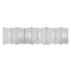 71" Clear Iron Folding Nine Panel Screen Room Divider