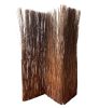 84" Brown Rattan Panel Screen Room Divider