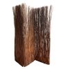 84" Brown Rattan Panel Screen Room Divider