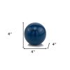 4" Blue Aluminum Decorative Orb Tabletop Sculpture