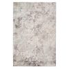 4' X 6' Ivory Black And Gray Abstract Handmade Area Rug