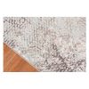 4' X 6' Ivory Black And Gray Abstract Handmade Area Rug