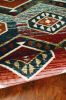 3' X 5' Red And Blue Geometric Area Rug