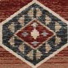 8' X 10' Red Gray And Orange Geometric Area Rug