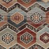 9' X 12' Red Gray And Orange Geometric Area Rug