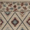 3' X 5' Ivory Blue And Red Southwestern Area Rug