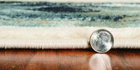 5' X 8' Ivory And Blue Southwestern Area Rug