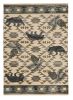 9' X 12' Ivory And Gray Woodland Lodge Area Rug