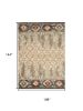 9' X 12' Beige Gray And Rust Southwestern Area Rug