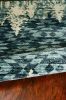 5' X 8' Slate Blue And Ivory Southwestern Area Rug
