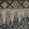 8' X 10' Slate Blue Charcoal And Beige Woodland Lodge Area Rug