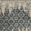 8' X 10' Slate Blue Charcoal And Beige Woodland Lodge Area Rug