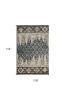 9' X 12' Slate Blue Charcoal And Beige Woodland Lodge Area Rug