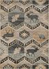 3' X 5' Charcoal Gray And Tan Woodland Lodge Area Rug