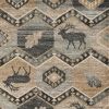 3' X 5' Charcoal Gray And Tan Woodland Lodge Area Rug