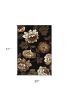 2' X 3' Black Tan And Ivory Floral Area Rug