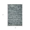 3' X 5' Ivory Blue And Gray Wool Striped Hand Woven Area Rug