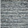 5' X 7' Ivory Blue And Gray Wool Striped Hand Woven Area Rug