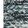 9' X 13' Ivory Blue And Gray Wool Striped Hand Woven Area Rug