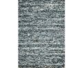9' X 13' Ivory Blue And Gray Wool Striped Hand Woven Area Rug