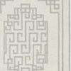 9' X 12' Ivory And Gray Wool Geometric Hand Tufted Area Rug